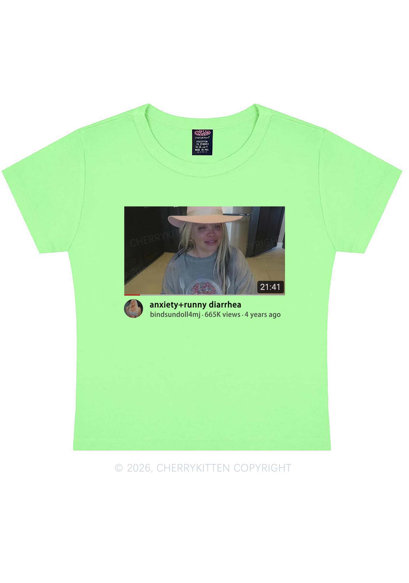Anxiety Diarrhea Y2K Baby Tee Cherrykitten