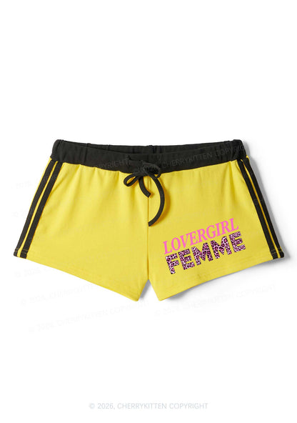 Lovergirl Femme Pride Y2K Drawstring Mini Shorts Cherrykitten