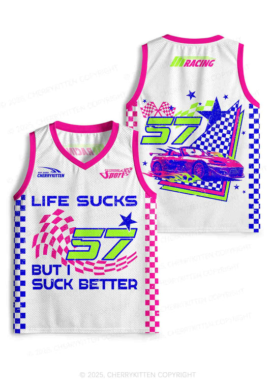 Custom Life Sucks Y2K Sport Jersey Tank Cherrykitten