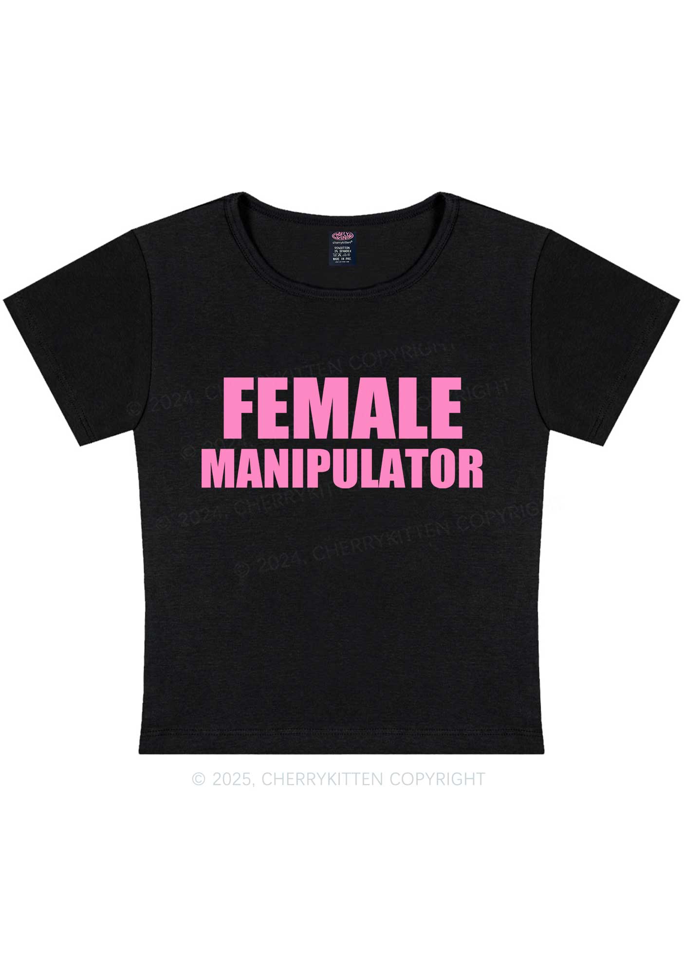 Female Manipulator Y2K Baby Tee Cherrykitten
