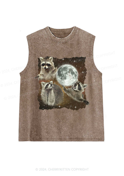 Raccoon Moon Y2K Washed Tank Cherrykitten