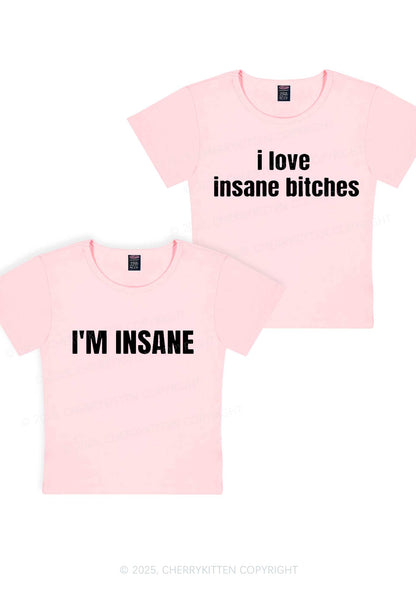I Love Insane Y2K Valentine's Day Baby Tee Cherrykitten