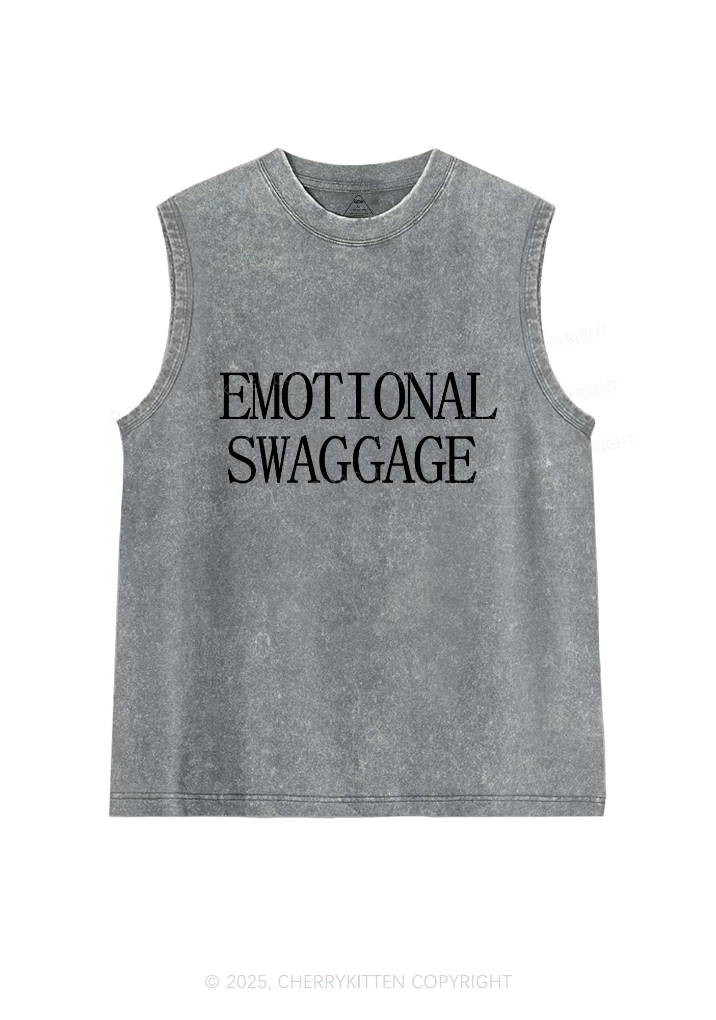Emotional Swaggage Y2K Washed Muscle Tank Cherrykitten
