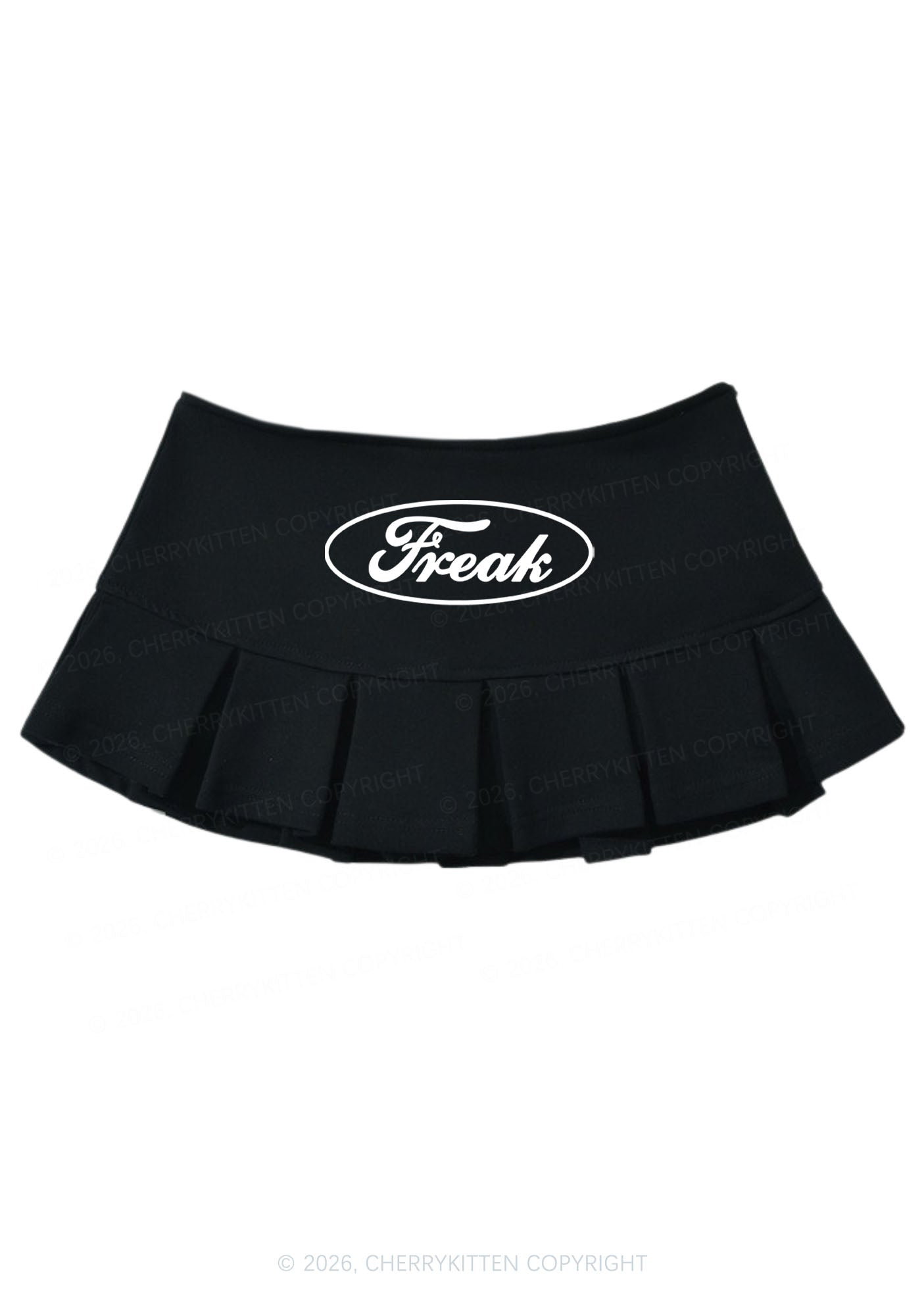 Oval Freak Y2K Mini Pleated Skirts Cherrykitten