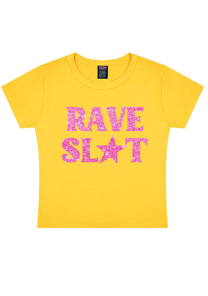 Glitter Rave Slxt Y2K Baby Tee Cherrykitten