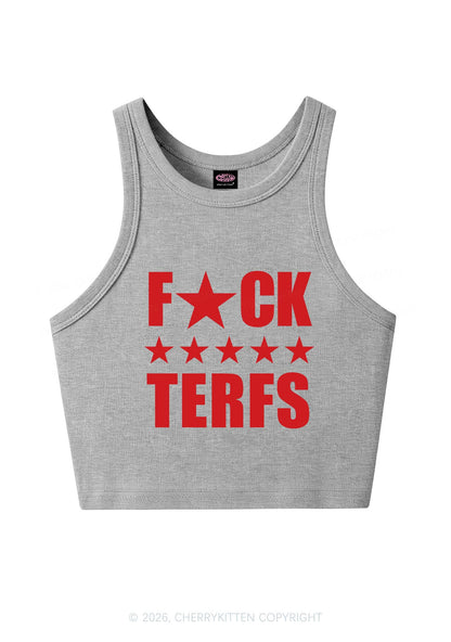 Fxxk Terfs Pride Y2K Crop Tank Top Cherrykitten