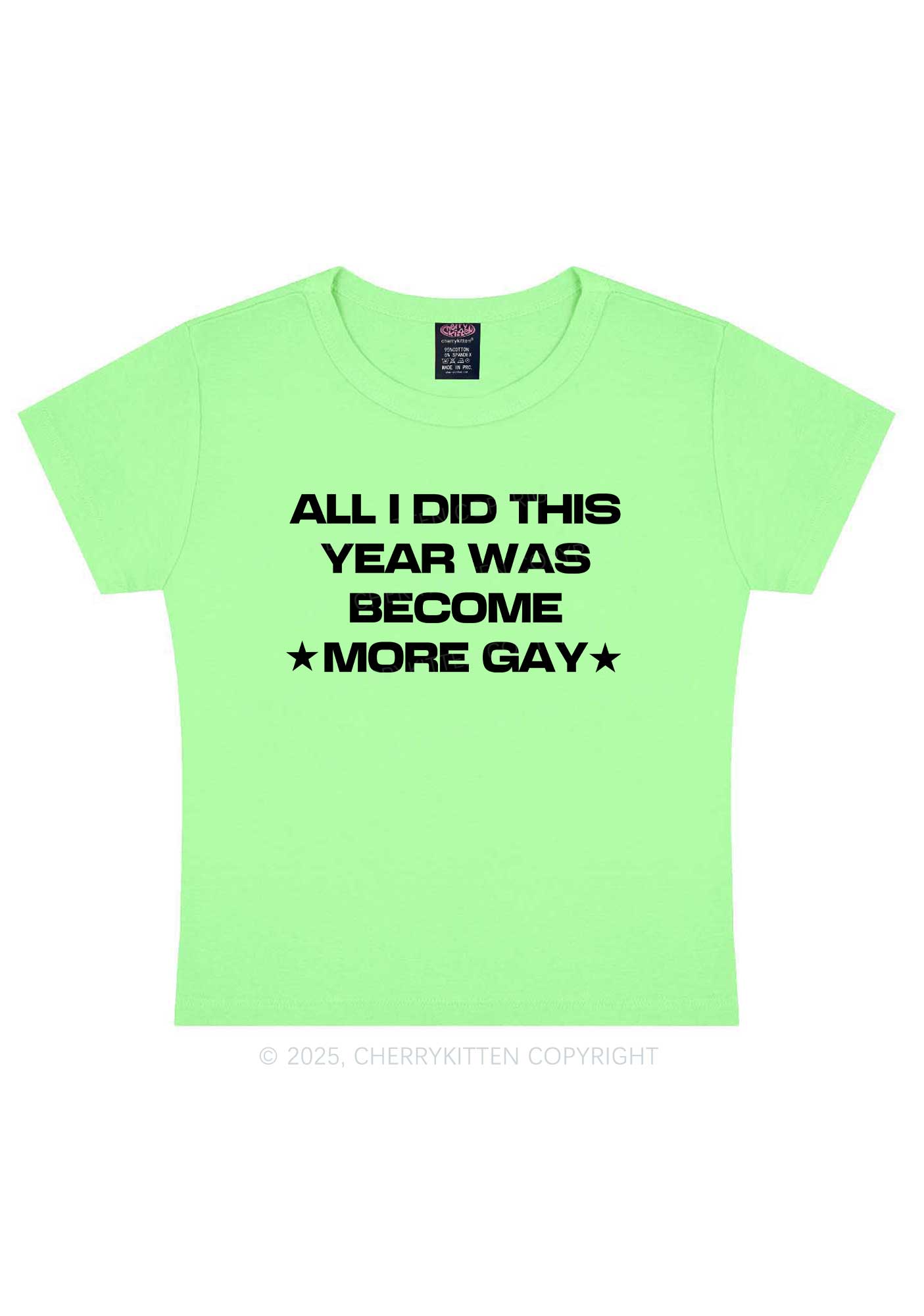 Become More Gay Pride Y2K Baby Tee Cherrykitten