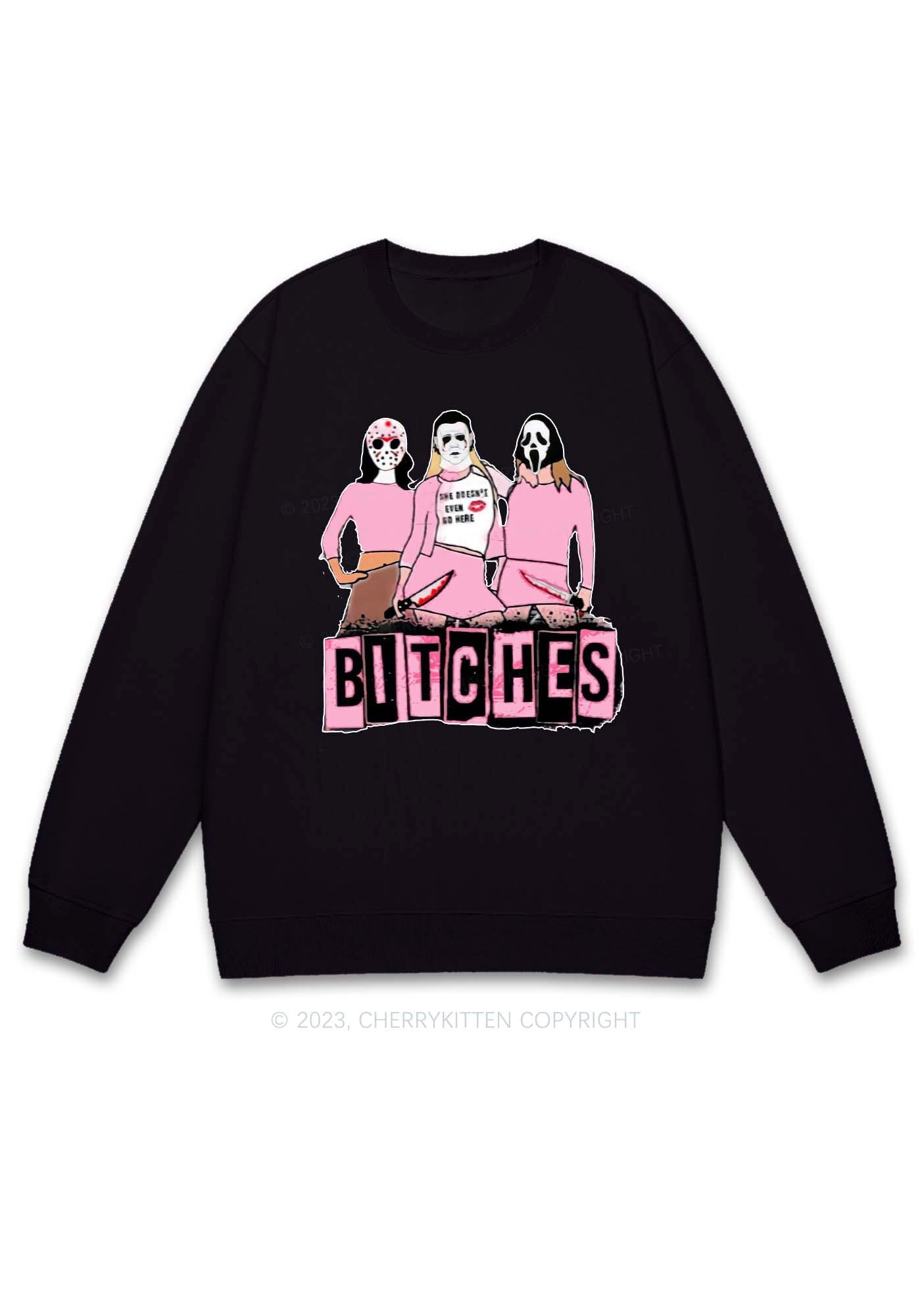 Masked Killer Halloween Y2K Sweatshirt Cherrykitten