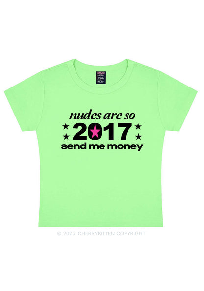 Nxdes Send Me Money Y2K Baby Tee Cherrykitten