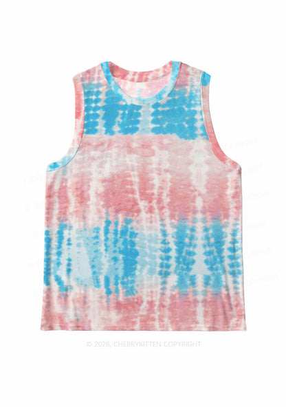 Tie Dye Trans Pride Y2K Mesh Muscle Tank Cherrykitten