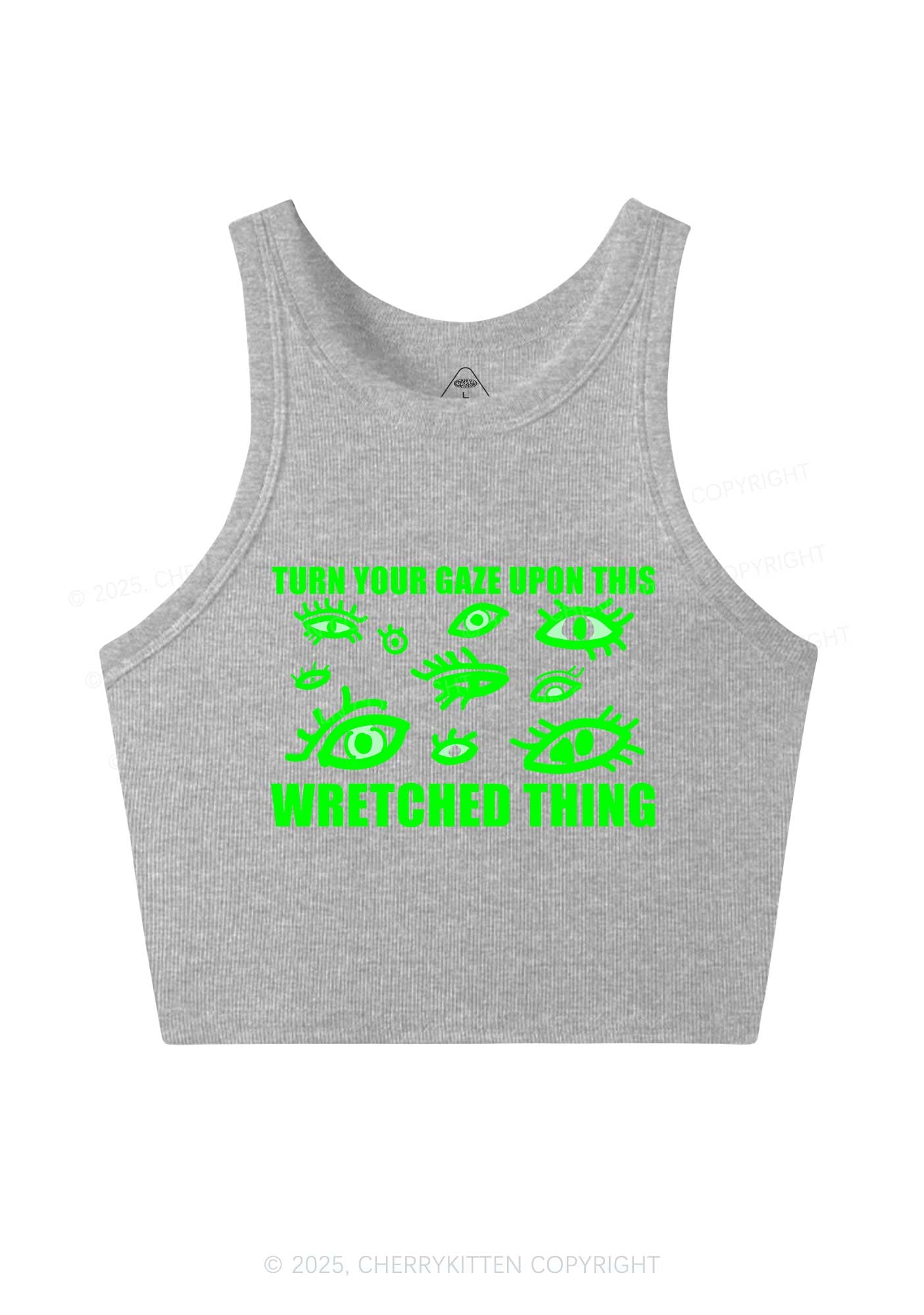 Turn Your Gaze Upon This Y2K Crop Tank Top Cherrykitten