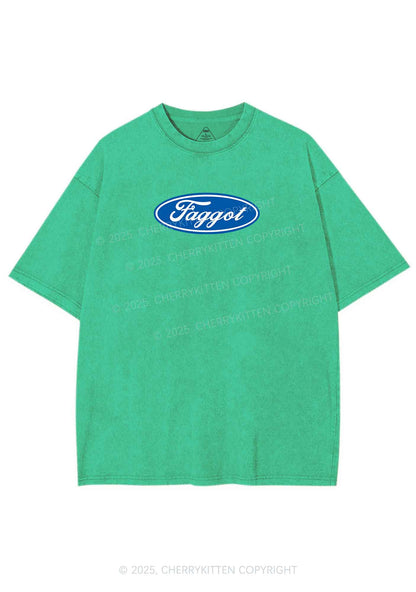 Faggot Pride Y2K Shirts Washed Tee Cherrykitten