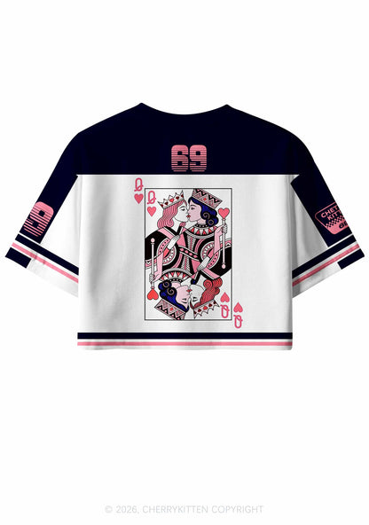 Queens Kissing Pride Y2K Crop Sport Jersey Shirts Cherrykitten