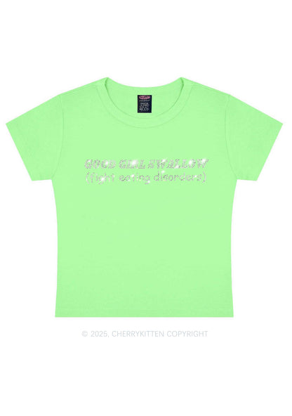 Rhinestone Good Girls Swallow Y2K Baby Tee Cherrykitten