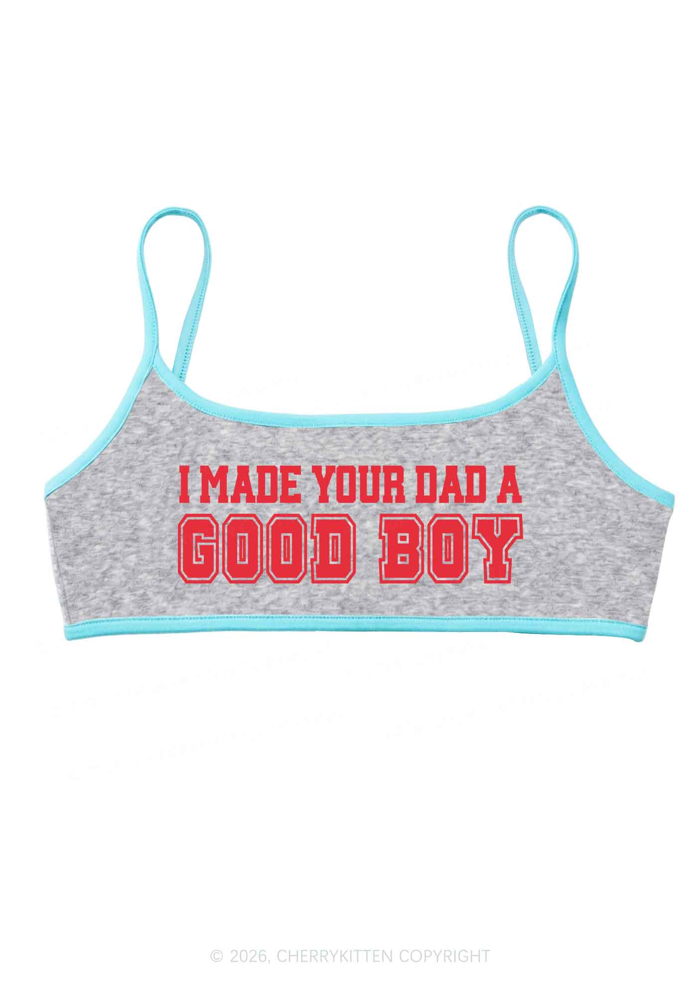 Made Your Dad A Good Boy Y2K Super Crop Cami Cherrykitten