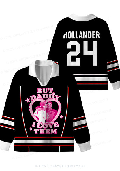 Black But Daddy I Love Them HR Y2K Long Sleeve Sport Jersey Shirts Cherrykitten