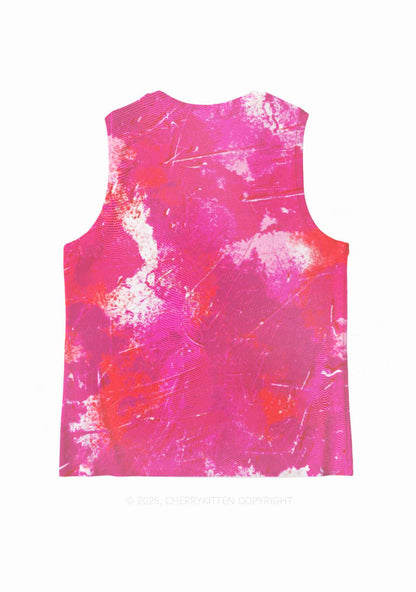 Lesbian Ink Pride Y2K Mesh Muscle Tank Cherrykitten