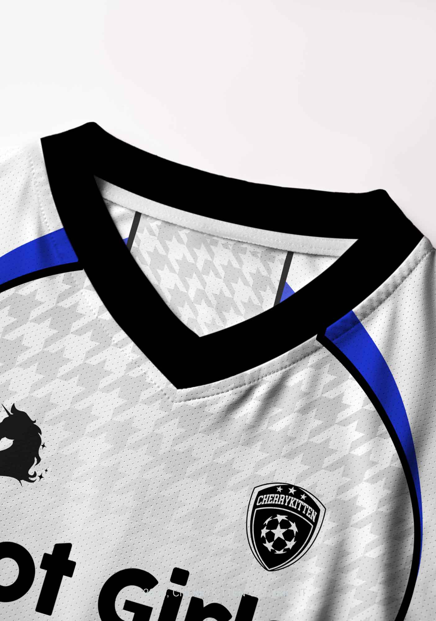 White Hot Girls Love Techno Y2K Crop Football Jersey Shirts Cherrykitten