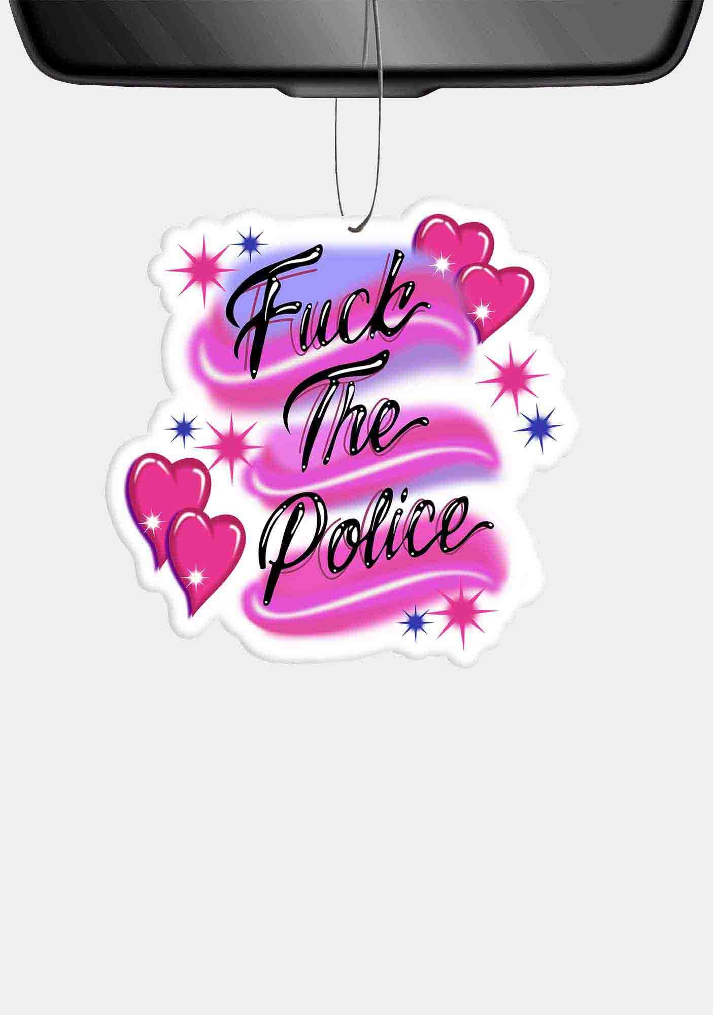 Fxxk The Police Flying Heart 1Pc Y2K Car Air Freshener Cherrykitten