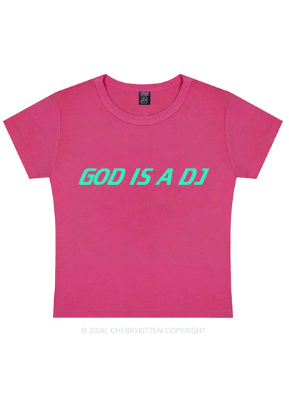 God Is A DJ Y2K Baby Tee Cherrykitten