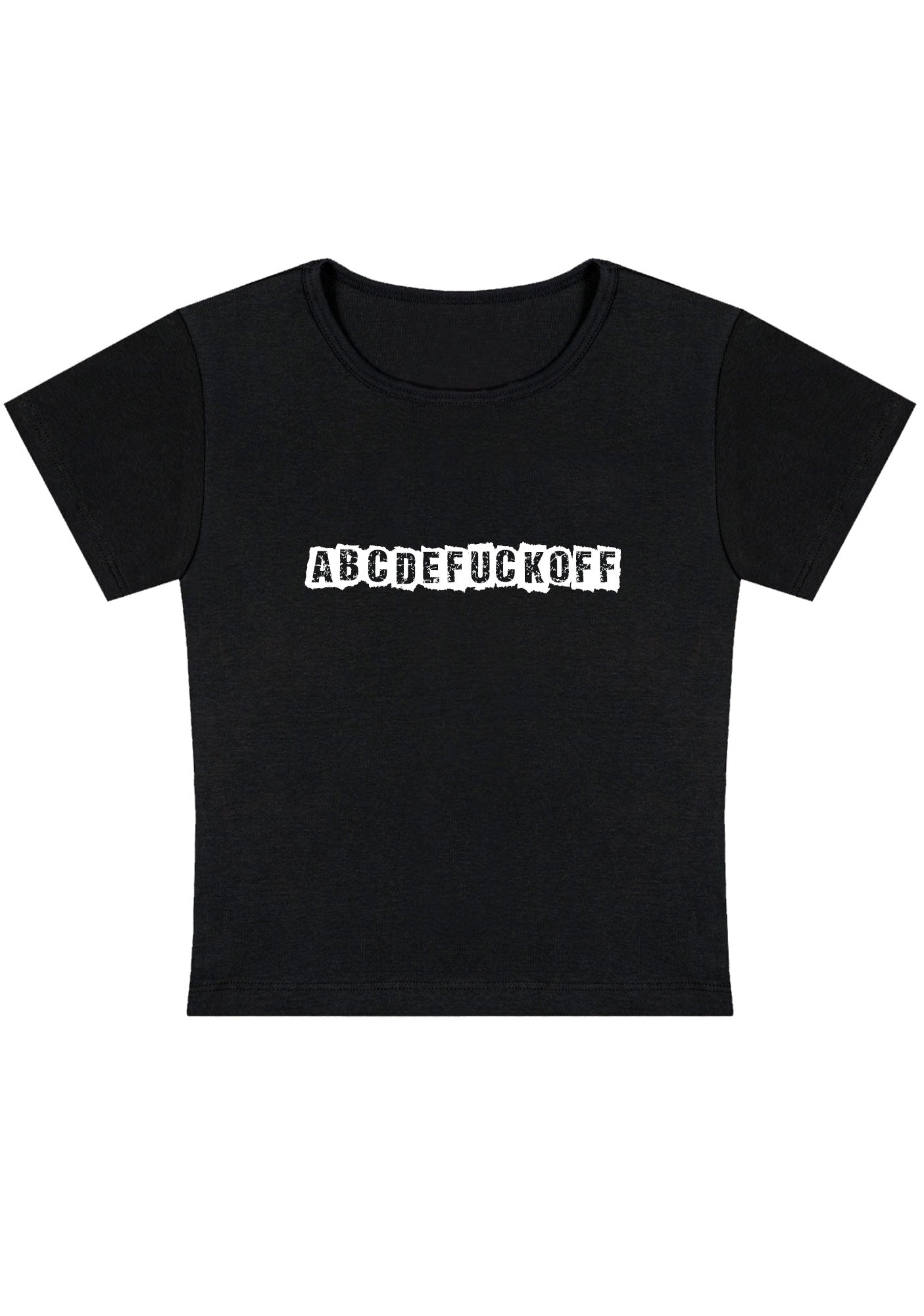 Curvy ABCDEFOFF Baby Tee