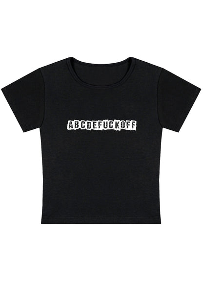 Curvy ABCDEFOFF Baby Tee
