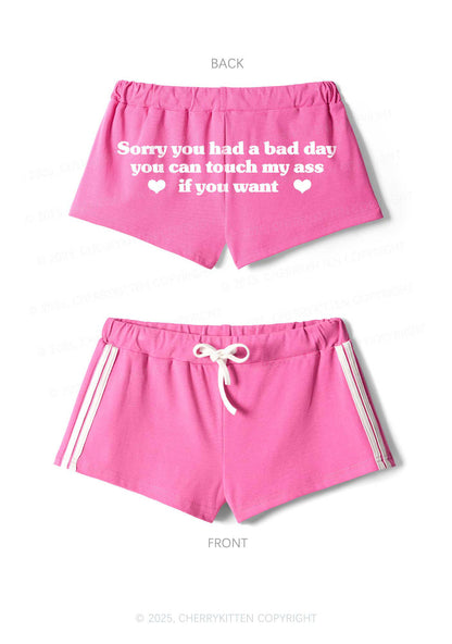 Sorry You Had A Bad Day Y2K Drawstring Mini Shorts Cherrykitten