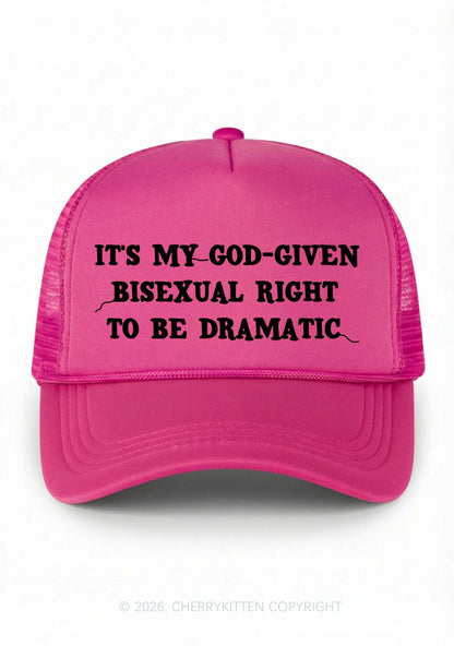 God Given Bisexual Right Pride Y2K Trucker Hat Cherrykitten