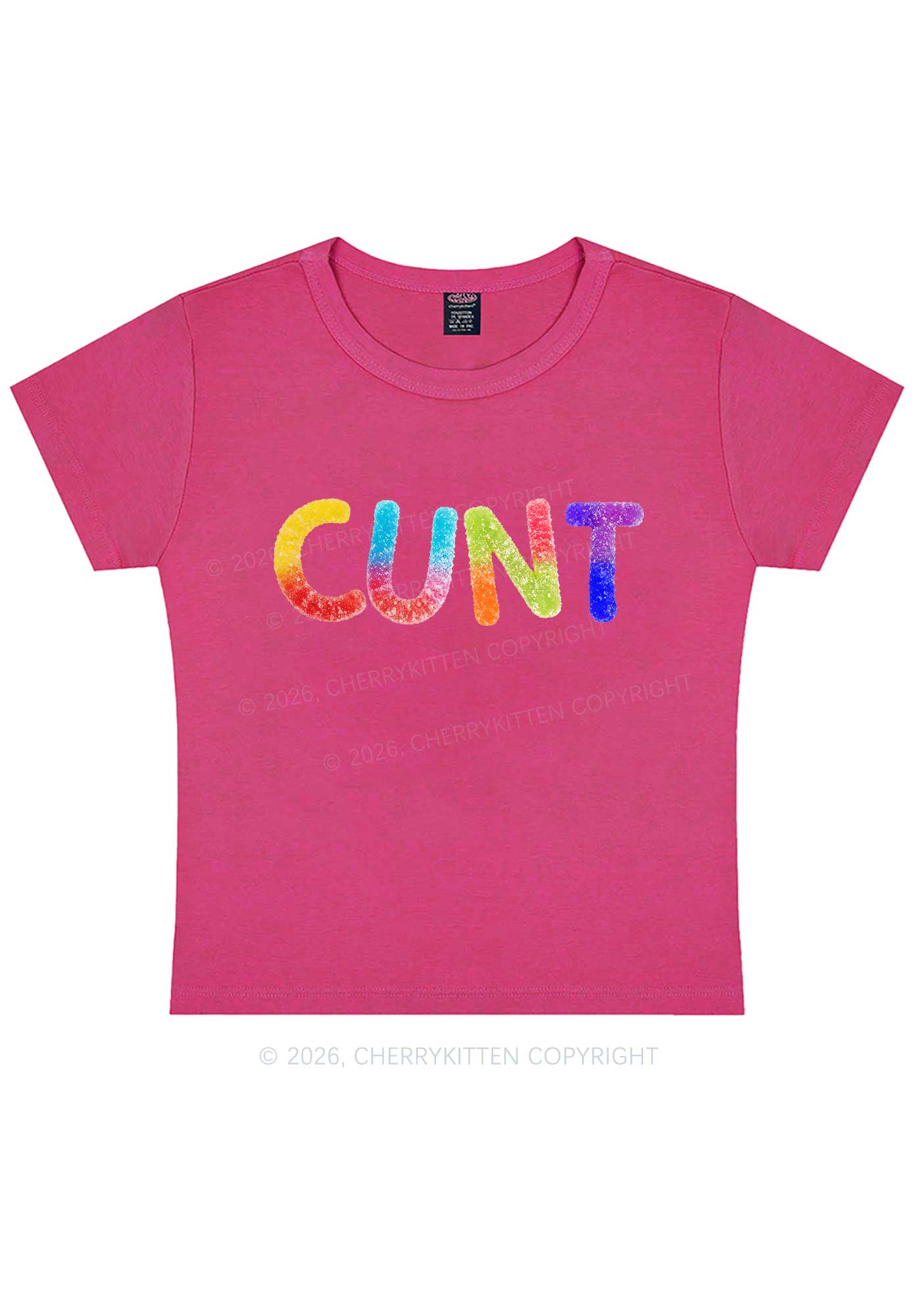 Rainbow Candy Cxxt Pride Y2K Baby Tee Cherrykitten