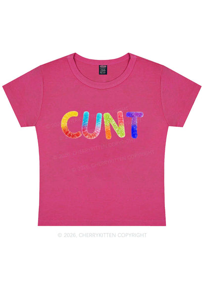Rainbow Candy Cxxt Pride Y2K Baby Tee Cherrykitten
