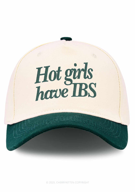 Hot Girls Have IBS Y2K Color Block Baseball Cap Cherrykitten