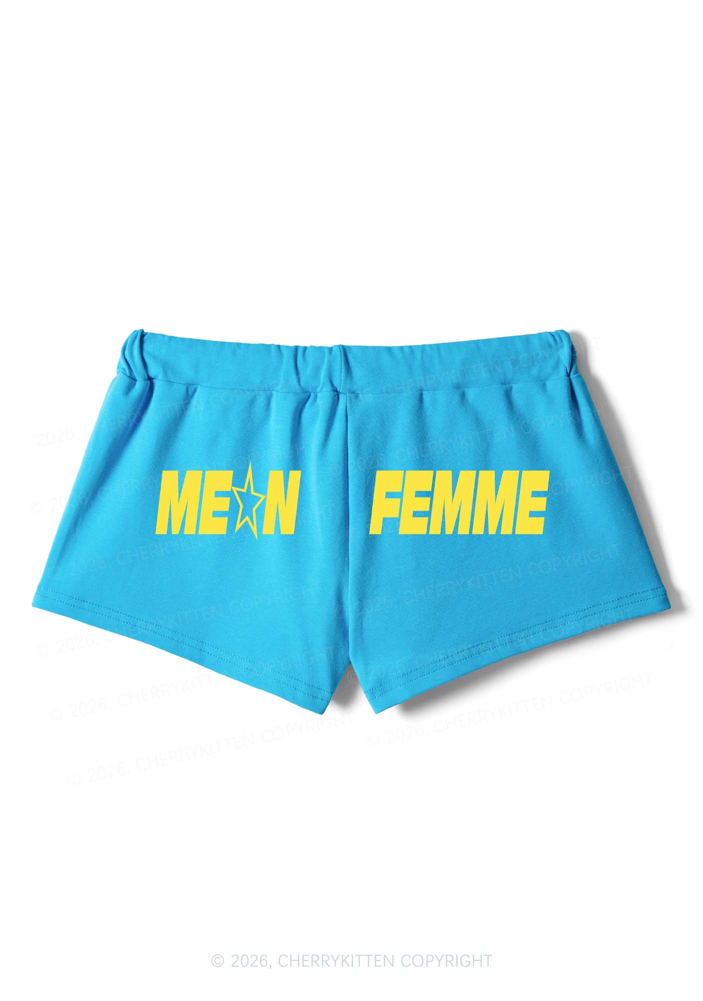 Mean Femme Pride Y2K Drawstring Mini Shorts Cherrykitten