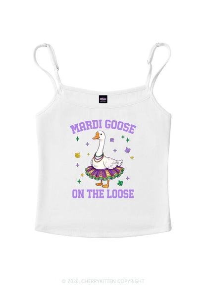 Mardi Gras Goose Y2K Spaghetti Strap Cami Cherrykitten