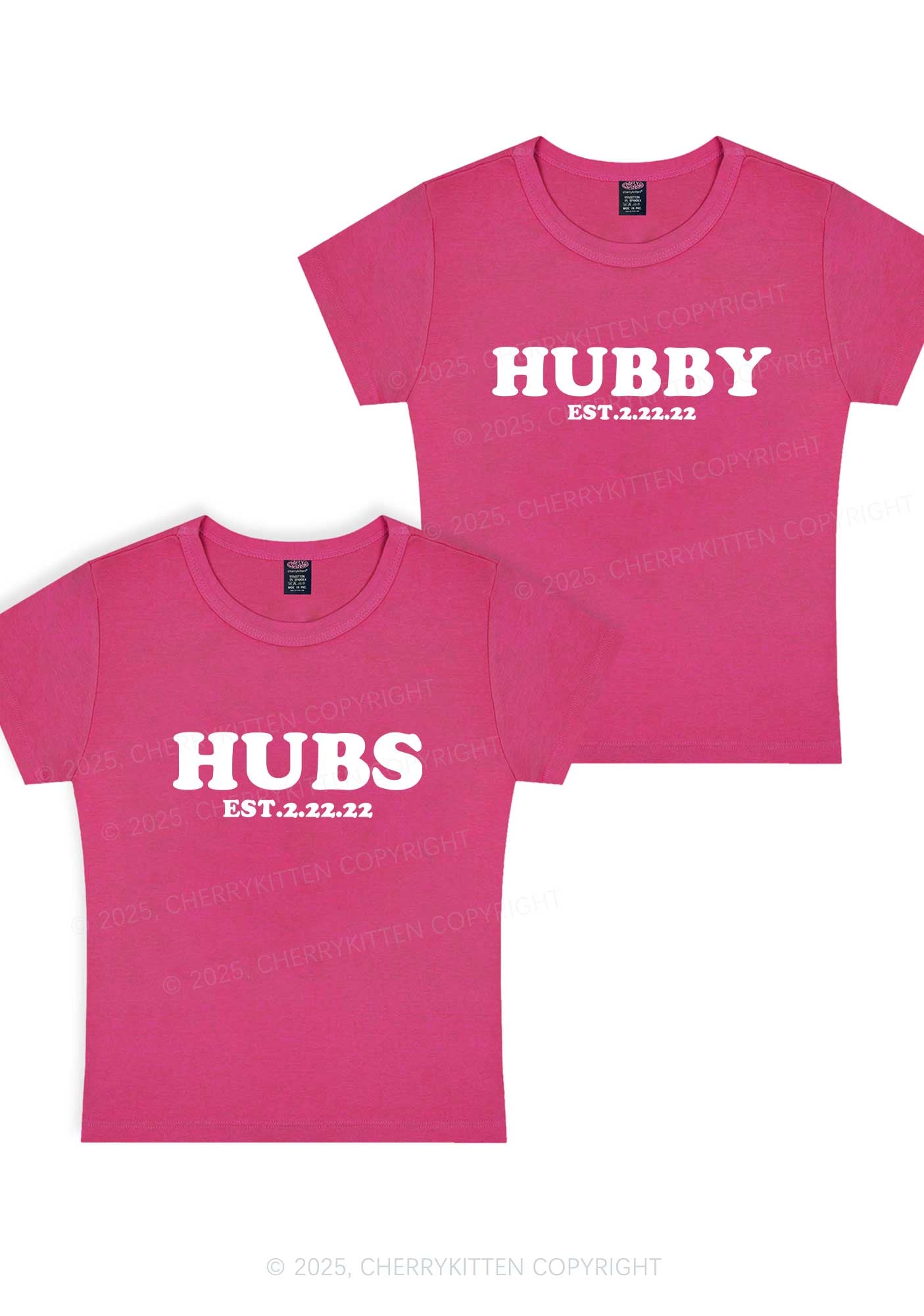 Hubs Hubby Y2K Valentine's Day Baby Tee Cherrykitten