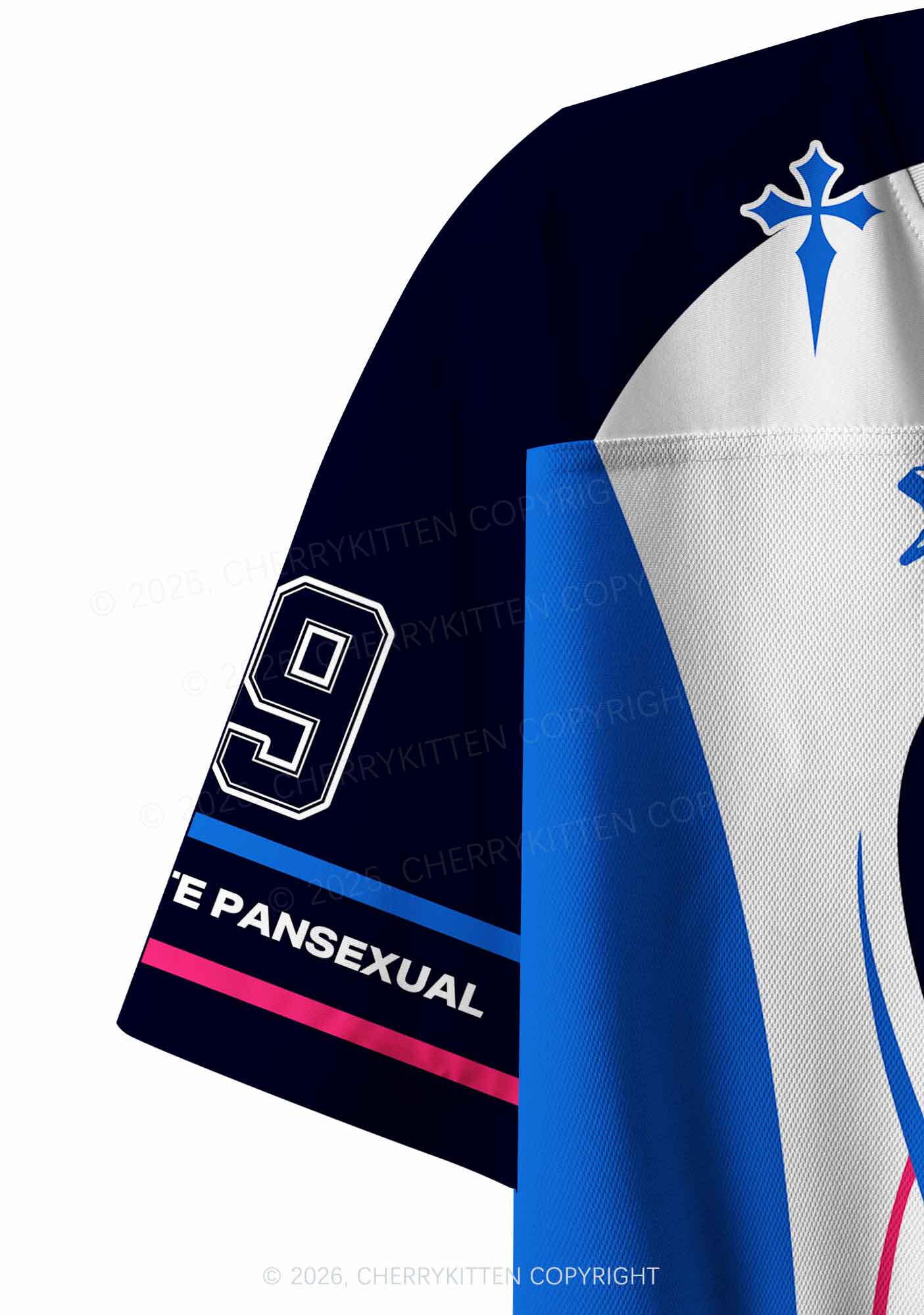 Gods Favorite Pansexual Pride Y2K Crop Sport Jersey Shirts Cherrykitten
