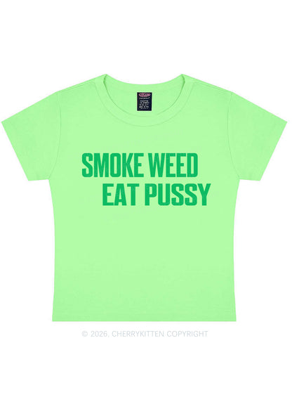 Smoke Wxxd Eat Puxxy Y2K Baby Tee Cherrykitten