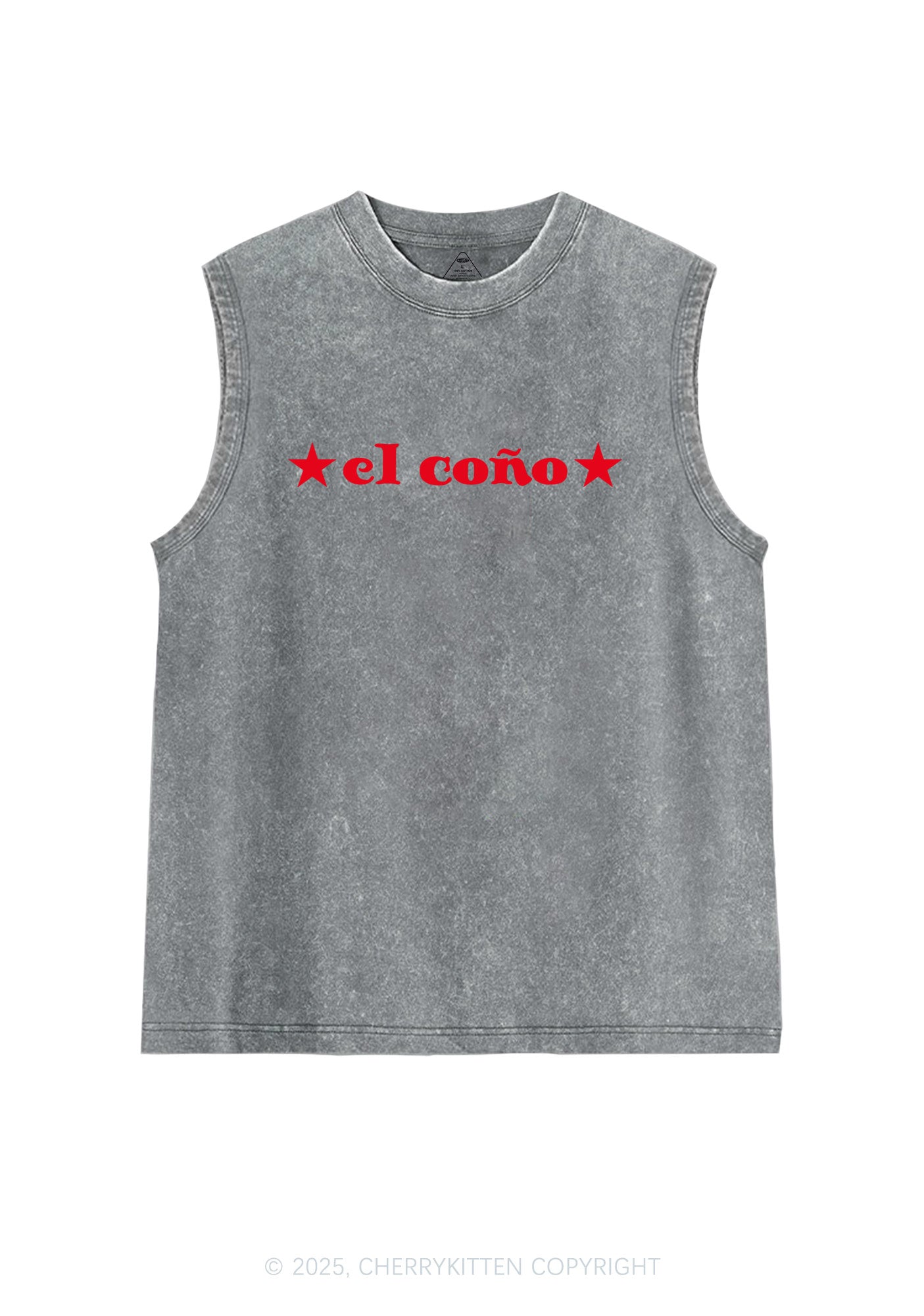 El Cono Y2K Washed Muscle Tank Cherrykitten