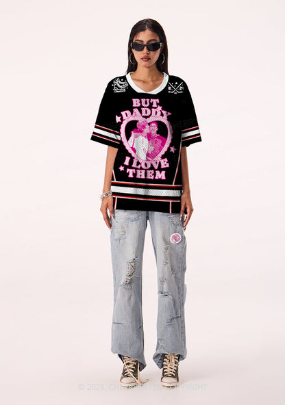 Black But Daddy I Love Them HR Y2K Sport Jersey Shirts Cherrykitten