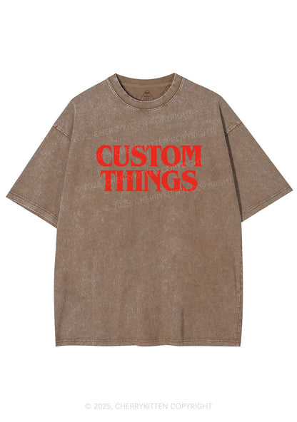 Custom Things Y2K Shirts Washed Tee Cherrykitten