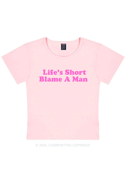 Blame A Man Y2K Baby Tee Cherrykitten