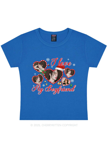 Custom Christmas I Love My GF Y2K Baby Tee Cherrykitten