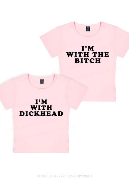 Bxxch Dxxkhead Y2K Valentine's Day Baby Tee Cherrykitten