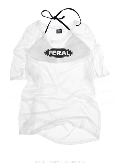 Feral Y2K Sheer Boyfriend Tee Cherrykitten