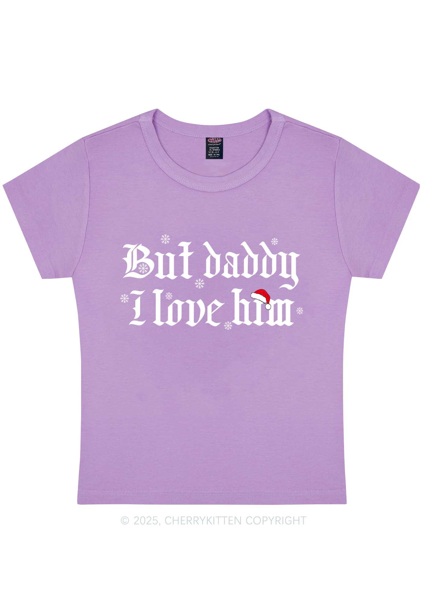Christmas Daddy I Love Him Y2K Baby Tee Cherrykitten