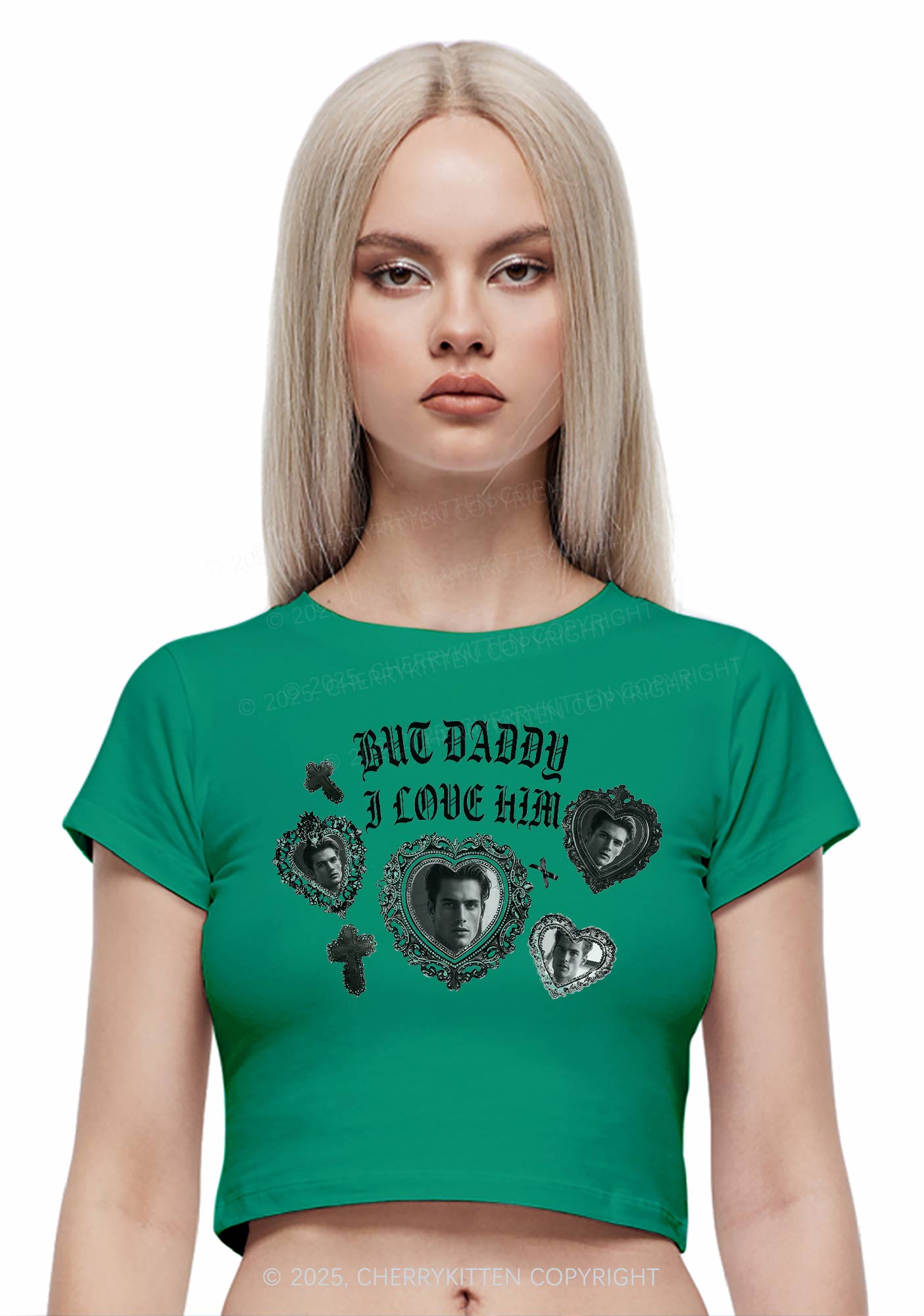 Gothic But Daddy I Love Him Y2K Baby Tee Cherrykitten