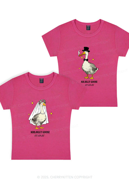 Mr Silly Goose Y2K Valentine's Day Baby Tee Cherrykitten