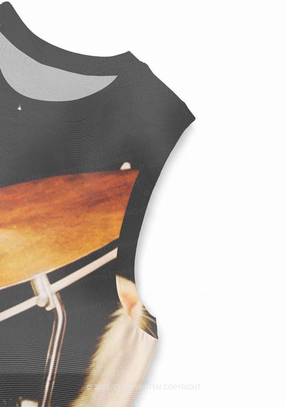 Rats Drummer Y2K Mesh Muscle Tank Cherrykitten