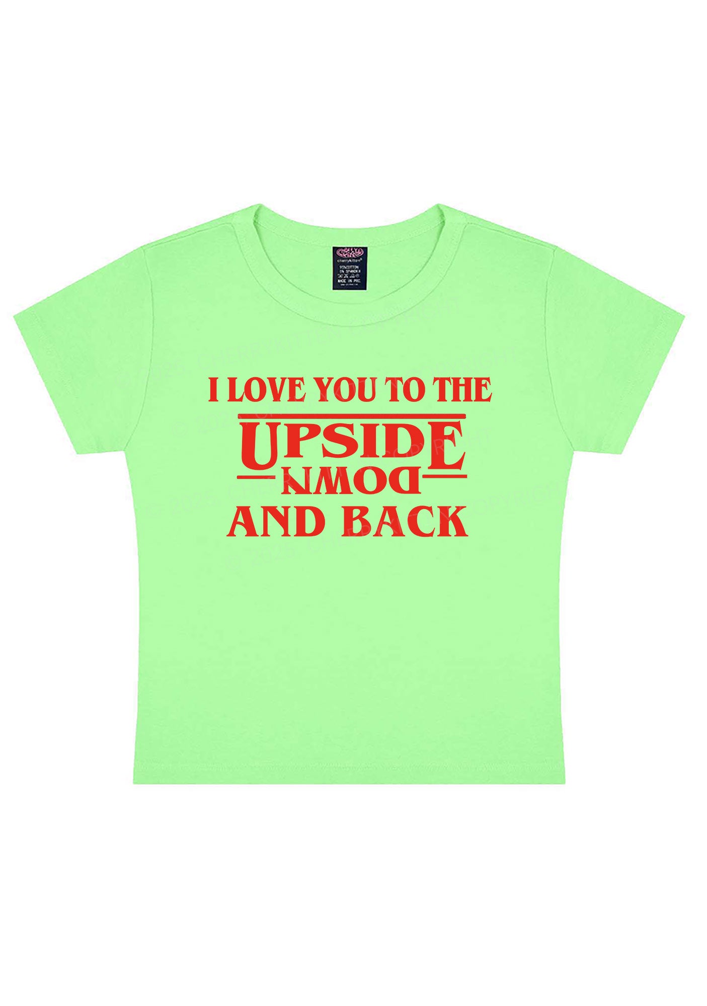 Love You Upside Down Y2K Baby Tee Cherrykitten