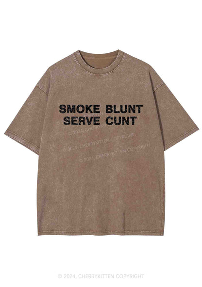 Smoke Blunt Y2K Washed Tee Cherrykitten