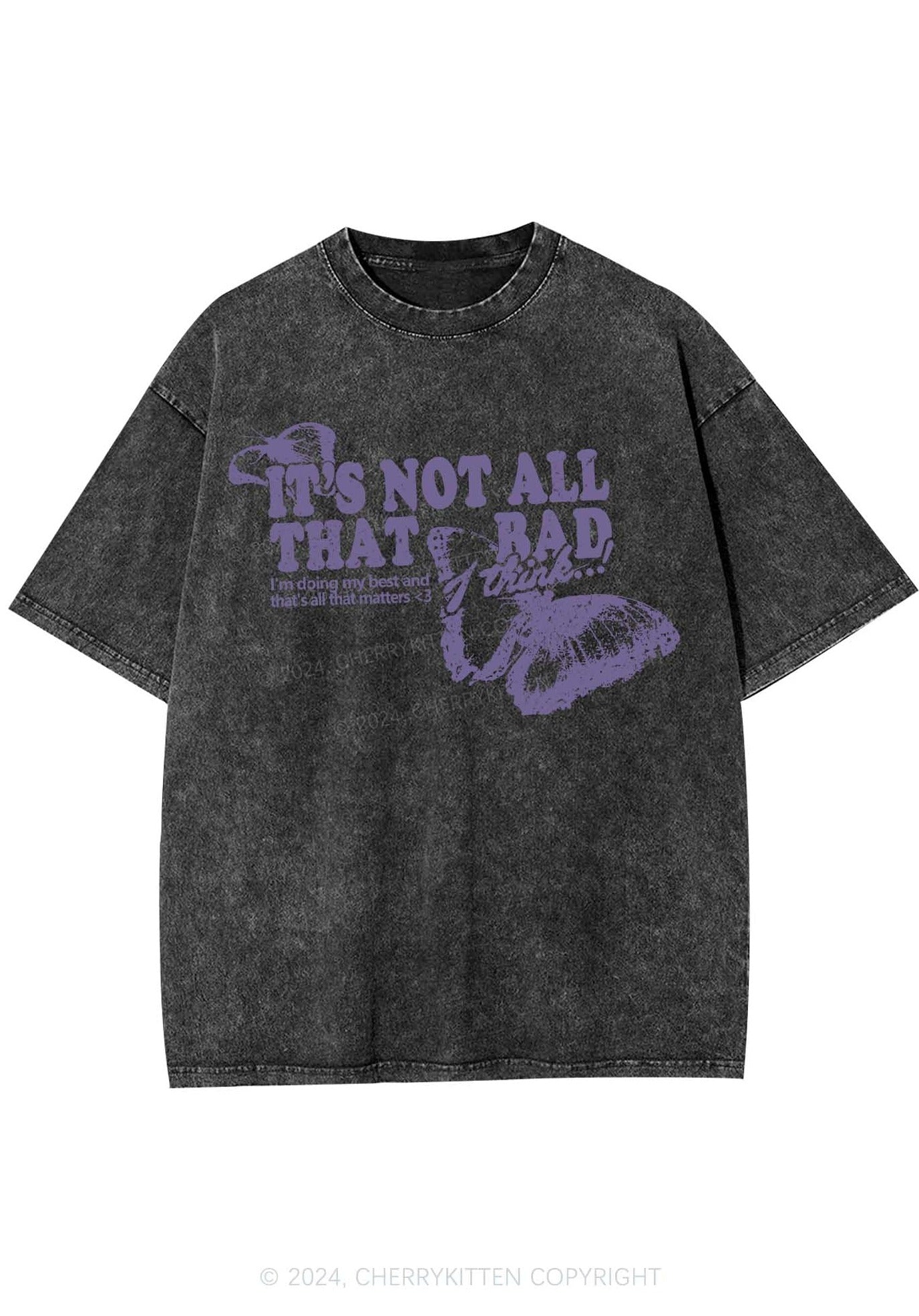 It's Not All That Bad Y2K Washed Tee Cherrykitten
